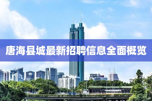 唐?？h城最新招聘信息全面概覽