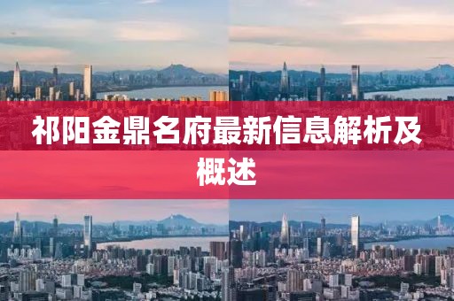 祁陽(yáng)金鼎名府最新信息解析及概述