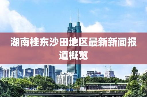 湖南桂東沙田地區最新新聞報道概覽