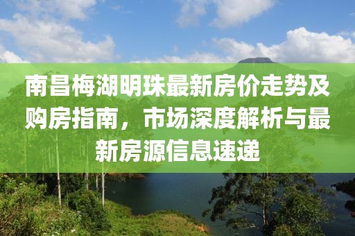 南昌梅湖明珠最新房?jì)r(jià)走勢及購房指南，市場(chǎng)深度解析與最新房源信息速遞