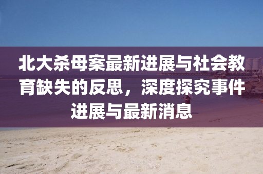 北大殺母案最新進(jìn)展與社會(huì )教育缺失的反思，深度探究事件進(jìn)展與最新消息