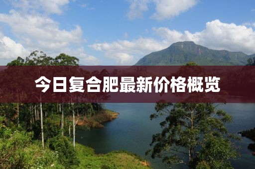 今日復合肥最新價(jià)格概覽