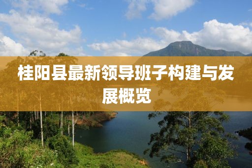 桂陽(yáng)縣最新領(lǐng)導班子構建與發(fā)展概覽