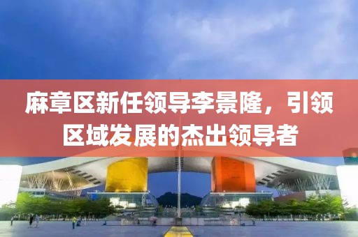 麻章區新任領(lǐng)導李景隆，引領(lǐng)區域發(fā)展的杰出領(lǐng)導者