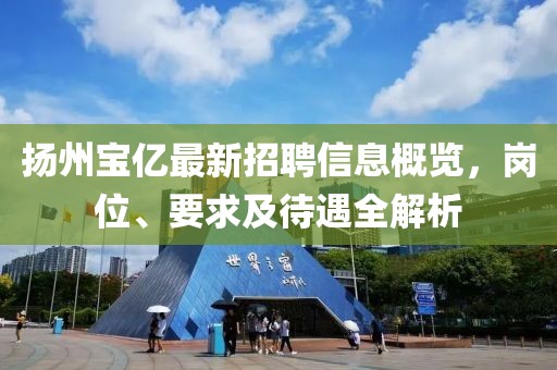 揚州寶億最新招聘信息概覽，崗位、要求及待遇全解析