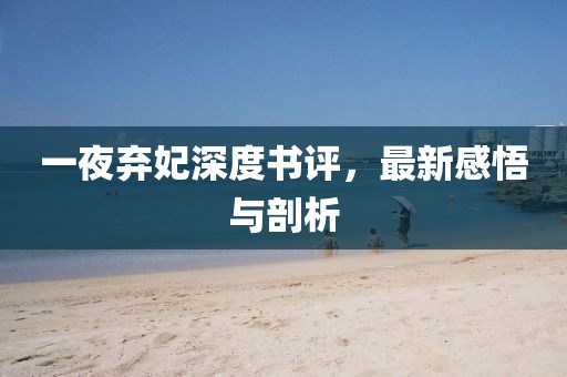 一夜棄妃深度書(shū)評，最新感悟與剖析