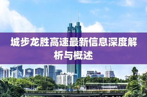 城步龍勝高速最新信息深度解析與概述