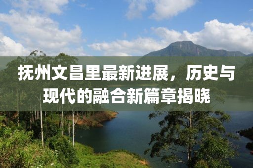 撫州文昌里最新進(jìn)展，歷史與現代的融合新篇章揭曉