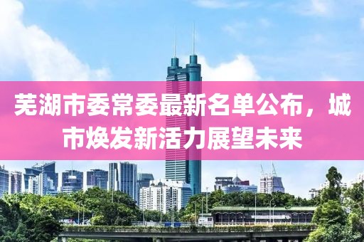 蕪湖市委常委最新名單公布，城市煥發(fā)新活力展望未來(lái)