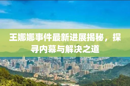 王娜娜事件最新進(jìn)展揭秘，探尋內幕與解決之道